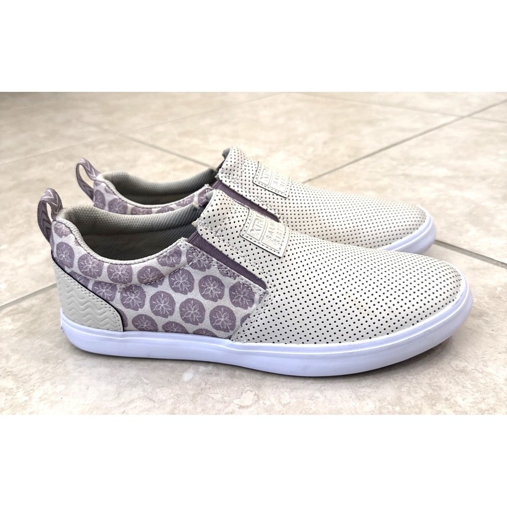 Xtratuf  Salmon‎ Sisters Sharkbyte Shoe Beige Purple Sand Dollar Sz 11 Slip On